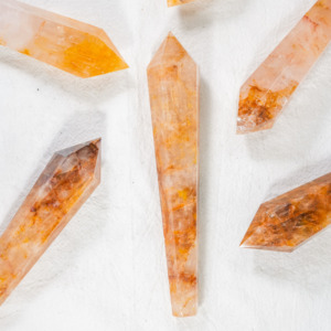 Phổ biến nhất pha lê Chakra Đũa Phép tự nhiên phù thủy Đá Vàng lửa thạch anh pha lê Cây Đũa Thần cho phụ nữ - Product Image 1