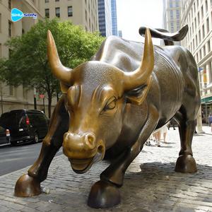 Escultura <span class=keywords><strong>de</strong></span> Bronce Tallada <span class=keywords><strong>de</strong></span> Alta Calidad <span class=keywords><strong>de</strong></span> Toro <span class=keywords><strong>de</strong></span> Wall Street, Tamaño Real, para Exteriores, con Técnica <span class=keywords><strong>de</strong></span> Fundición - Product Image 3