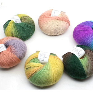 Deepeel AP500 Phụ Kiện May Mặc DIY Tay Đan Dây Thừng Crochet Cashmere Len Pha Trộn Sợi Không Gian Đầy Màu Sắc Nhuộm Len Sợi - Product Image 1