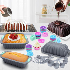 Molde <span class=keywords><strong>de</strong></span> silicona resistente a altas temperaturas para horno, estilo sencillo, para hornear donuts, tostadas, pan y chiffon. - Product Image 4