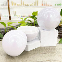 Pot cosmétique rond en PP de 30g, forme sphérique, en plastique, écologique, vide, luxueux, élégant, pour crème