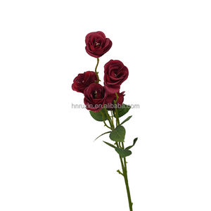 5 tête <span class=keywords><strong>Paris</strong></span> Roses artificielle Rose fleur mariage événement décoration haute qualité fleur fête soie fleur mur toile <span class=keywords><strong>de</strong></span> fond - Product Image 1