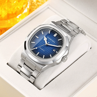 F8003 2026 Nouvelle Montre de Luxe pour Homme, Étanche, Affichage Lumineux de la Date, Acier Inoxydable, Carrée, à Quartz, Reloj Hombre