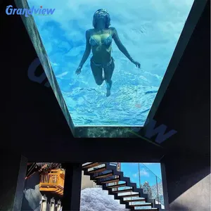 Akrilik cam özel beton yüzme havuzu/akrilik yüzme havuzu açık