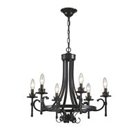 Lustre vintage noir, luminaire suspendu classique en fer avec bras en spirale pour salle à manger et salon