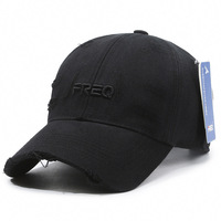 Nouvelle casquette de baseball FREQ en PVC à 6 panneaux avec lettres brodées, style coréen, élégante et décontractée pour le printemps et l'automne ; un incontournable unisexe
