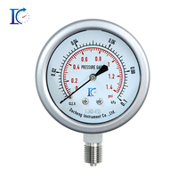Manomètre à capsule en acier inoxydable personnalisable de 60 mm avec plage de 0-10 kPa et précision de 1,5 %