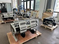 Dahao automatique 2 têtes 12-15 aiguilles YunFu Machine à broder 500*400mm pour casquette commerciale T-Shirt chaussettes plates au détail
