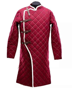 Venta al por mayor abrigo Gambeson Medieval armadura de manga completa acolchada gruesa para Cosplay de invierno y recreación 100% algodón - Product Image 2