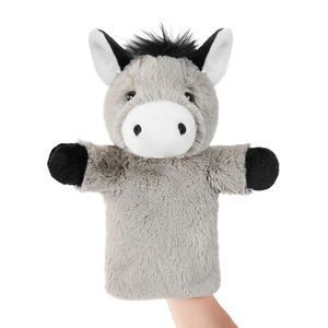 Marionnette en peluche éducative et amusante pour bébé, âne en peluche personnalisé, jouet doux pour jeu de rôle interactif et racontage d'histoires - Product Image 1