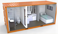 Maison mobile certifiée CE - Maison préfabriquée en conteneur - Maison mobile en conteneur avec salle de bain, cuisine, chambre à coucher