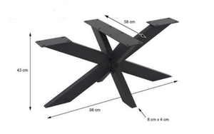 Bases de mesa de acero forjado redondo café comedor Industrial restaurante muebles marcos patas de hierro fundido Metal bases de mesa para mesa - Product Image 2