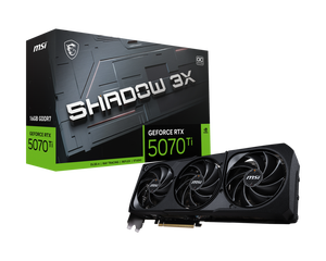 การ์ดจอเกมมิ่ง GeForce RTX5070 Ti 16G SHADOW 3X OC รุ่นใหม่ล่าสุด หน่วยความจำวิดีโอ 16GB GDDR7 256บิต 28Gbps - Product Image 1