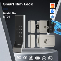 KROVI NT06 Serrure Intelligente IP65 Étanche pour Porte Extérieure Cerradura Inteligente Tuya Smart Locks SMART RIM LOCK