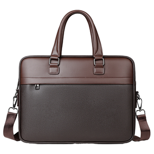 Sac de travail souple unisexe en cuir véritable grande capacité écologique imperméable pour les déplacements et les réunions - Product Image 1