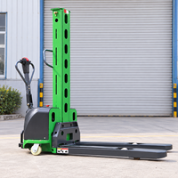 Chariot élévateur électrique autoporteur à batterie lithium, transpalette compact pour les opérations en entrepôt en espaces restreints