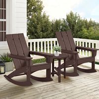 Fauteuil à bascule d'extérieur facile à assembler, 80% pré-assemblé, trous pré-perforés, vis HDPE 304 pour la maison, le jardin, la terrasse, la cour