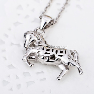 ファッションジュエリーS925スターリングシルバー馬ポニーチャーム乗馬カウガールアニマルペンダント - Product Image 3