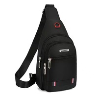 Bolsa de pecho impermeable para auriculares, bolsa de hombro ligera para teléfono móvil para hombre, bolsa de hombro para el pecho