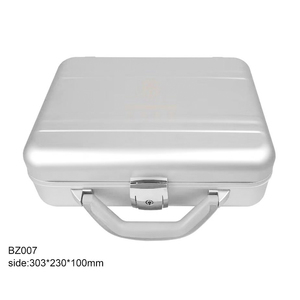 Sier xách tay nhỏ cứng Túi du lịch bán buôn hộp công cụ vali với khóa chìa khóa đúc nhôm vali cho tài liệu - Product Image 4