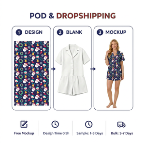 Envío Directo, cárdigan <span class=keywords><strong>de</strong></span> manga corta para mujer, ropa <span class=keywords><strong>de</strong></span> casa, pijama con estampado completo, ropa <span class=keywords><strong>de</strong></span> dormir <span class=keywords><strong>de</strong></span> poliéster 100% para mujer - Product Image 2