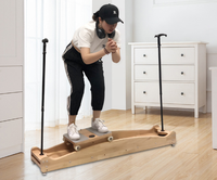 Machine de ski en chêne Équipement de gymnastique Fitness Balance Simulation Muscle Ski d'intérieur Entraînement Machine de musculation