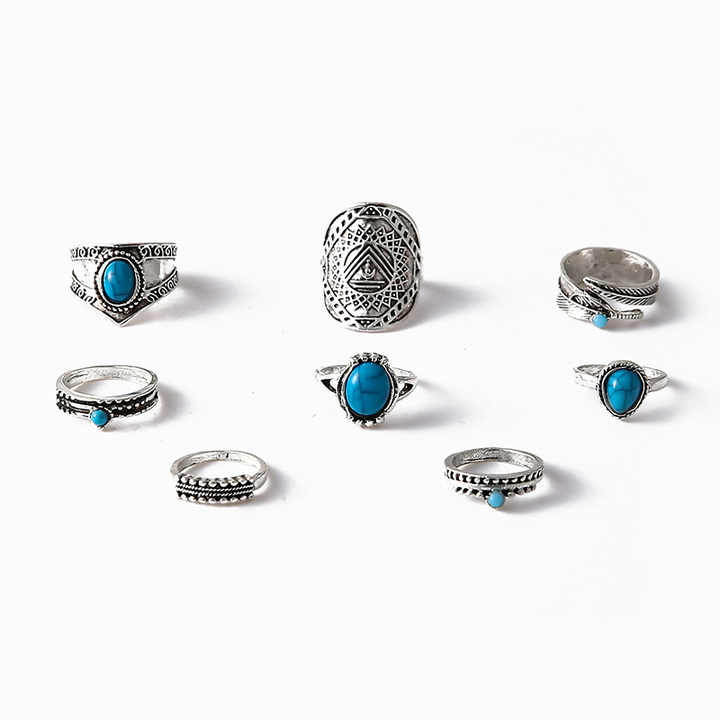 DOLIOX Anillos De Plata De Ley 925 Con Turquesa Para Mujer, Joyería De Piedras Preciosas Ovaladas, Talla 4, Turquesa, Turquesa