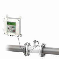 Medidor de Flujo Ultrasónico Yheng para Agua, Tipo de Sensor Externo, Medidor de Flujo No Invasivo con Pantalla Digital, Fácil Instalación