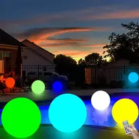 पूल खिलौने 40cm प्रकाश अप गेंदों 12 रंग उद्यान अस्थायी चमकदार एलईडी गेंद समुद्र तट रोशनी रिमोट कंट्रोल नेतृत्व में समुद्र तट गेंद