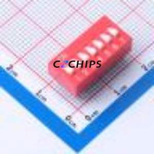 DS-07RP DIP Switch Through hole Component (THT) Switch ( Number of Switch Sections: 7 )( Lead Spacing: 2.54mm )( Color: Red ) - Product Image 1
