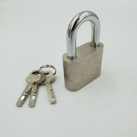 Cadenas de mode portable à clé ronde nickelée de 30mm avec lame de serrure de porte pour la maison ou le bureau