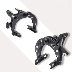 Plaquettes de frein légères en fibre de carbone et alliage d'aluminium non réglables avec angle de pliage de 90° pour vélo pliant. - Product Image 4