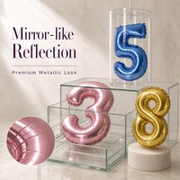 50 ballons chiffres en Mylar de 16 pouces pour décoration de mariage, anniversaire, remise de diplôme – Chiffres en feuille d'aluminium 0 1 2 3 4 5 6 7 8 9