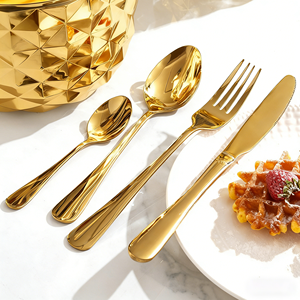 Ensemble de couverts de luxe pour mariage, style occidental classique moderne, en acier inoxydable, 24 pièces, avec étui en forme d'ananas - Product Image 5