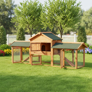 Maisonnette Moderne en Bois <span class=keywords><strong>pour</strong></span> Animaux de Compagnie, Respirante et Imperméable, Idéale <span class=keywords><strong>pour</strong></span> Lapins, Petits Animaux, Poulets, Canards - Écologique - Product Image 6