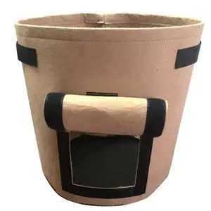 mix color non-woven felt grow flower pot poly black plant bag wall hanging planter for mushroom potato