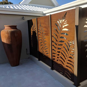 Bán Buôn Ngoài Trời Cắt Laser Tấm Kim Loại Trang Trí Hàng Rào, Corten Thép Hàng Rào - Product Image 6