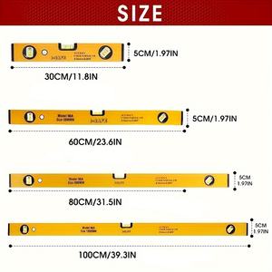 Yapı inşaatı ölçümü için 30/60/80/100cm yüksek kalite ve hassas özelleştirilebilir manyetik su terazisi kabarcık seviyesi - Product Image 5