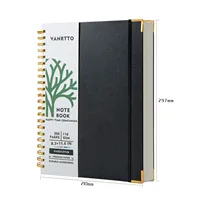 Carnet A4 esthétique à spirale épaisse, cahier d'exercices pour étudiants, couverture en papier, idéal pour l'apprentissage transfrontalier, style esthétique A4