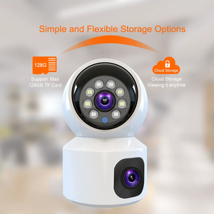 V380 Mini Dome nhà thông minh IP <span class=keywords><strong>Camera</strong></span> ống kính kép xoay 360 độ hai chiều âm thanh khe cắm thẻ nhớ Wifi không dây tích hợp mic CMOS - Product Image 3