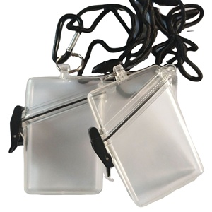 Customized Logo Beach safe Box Waterproof Case with Nylon Lanyard