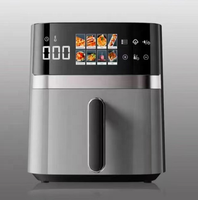 Friteuse à air 5,5 L carrée grande capacité numérique intelligente multifonction domestique en plastique