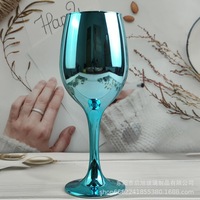 Gobelet en verre à vin plaqué de couleur avec différentes couleurs tasses à vin rouge en verre doré Décoration de mariage créative pour table de mariage