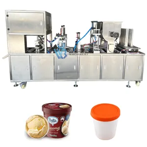 Yüksek kaliteli yoğurt süt meyve suyu yoğurt kelebek jöle Mini fincan dolum ve sızdırmazlık makinesi otomatik