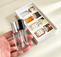 Botol Parfum Mini Kaca Transparan Isi Ulang 3ml 5ml 10ml untuk Wanita, Botol Sampel Parfum Kosong untuk Perjalanan
