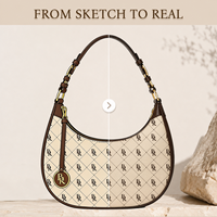 Sac à bandoulière Hobo en cuir PU matelassé crème, élégant, tendance, mini, chic, pour femme, sac à main, fabrication OEM personnalisée