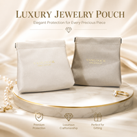 Pochette à bijoux de luxe avec fermoir Kiss Lock, mini porte-monnaie, sac de rangement portable pour bijoux, petit organisateur de voyage pour bagues et boucles d'oreilles, personnalisable