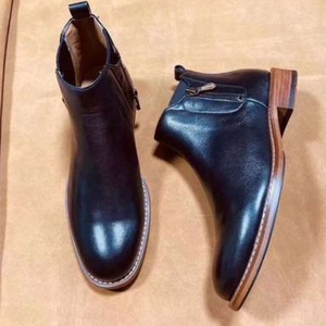 Botas de Tobillo Casuales para Hombre, de Cuero de Grano Completo, con Cierre Lateral, Estilo Británico Retro, para Otoño e Invierno - Product Image 2