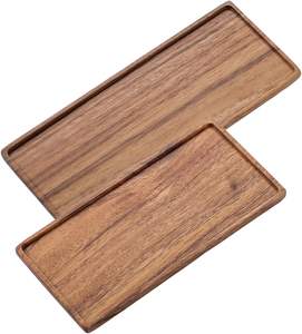 Plateau de service décoratif en bois pour salon à prix abordable, plateau de service en bois fait main pour accueillir les invités par CRAFT ZONE EXPORT - Product Image 1