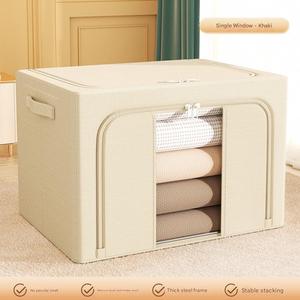 Bolsa de Almacenamiento Plegable de Gran Capacidad para Edredones, Cajas de Almacenamiento Cuadradas de Tela Gruesa para Guardar Ropa en el Armario del Hogar - Product Image 4